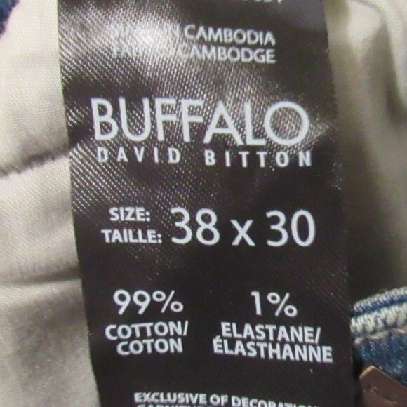 Buffalo Jeans Jack Slim Straight Stretch Dark Blue Size 38x30 NWT F361 - Picture 3 of 7